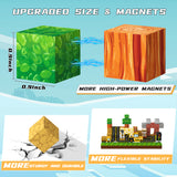 Vecukty 100 PCS 0.9in Magnetic Blocks，Magnet Cubes Toys for Kids,STEM Montessori Stacking Magnet Blocks，Christmas Birthday Gifts for Boys and Girls Age 3+ Years Old