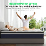 10" King Mattress, Gel Infused Memory Foam and Spring Hybrid Mattress in a Box, Medium Firm