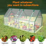 Mini Greenhouse Outdoor, VECUKTY Waterproof Garden Green House with Durable PE Cover & Roll-Up Zipper Door, Heavy Duty Greenhouse Tent for Indoor Outdoor Plants