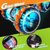 Remote Control Truck, Keenstone 1:10 Giant Wheel Remote Control Toy Car with High-Speed Climbing and Colorful Gradient Lights with Music,Orange