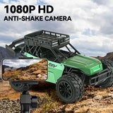 RC Car with 5G HD 1080P FPV Camera, 2.4Ghz Remote Control Car w/Walkie Talkie Function, 1:16 Scale High Speed Electric Carrier Vehicle Monster Trucks for Kids Adults,Green