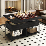 MONVANE 40" Lift Top Coffee Table with Storage for Living Room, Black