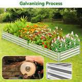 VECUKTY 15x3x1 ft Raised Garden Beds Outdoor, 6×3×1 ft (2 Pack) Planter Raised Bed for Gardening, Vegetables, Flowers ,Large Metal Garden Box