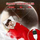 50*60“ Electric Heated Blanket Throw, Keenstone Machine Washable Fast Heated Flannel Blanket, Darkturquoise