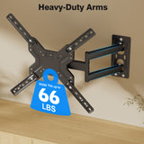 Full Motion TV Wall Mount with Swivel Adjustable Wall Mount Bracket for TV and Monitor for 26" 32" 40" 43" 50" 55" 56" 60" Inch LED LCD TVs