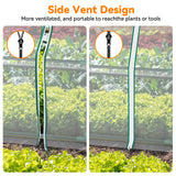 Mini Greenhouse Outdoor, VECUKTY Waterproof Garden Green House with Durable PE Cover & Roll-Up Zipper Door, Heavy Duty Greenhouse Tent for Indoor Outdoor Plants