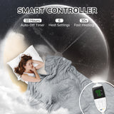 62*84“ Electric Heated Blanket Twin Keenstone Machine Washable Fast Heated Flannel Blanket Twin Size, Blue