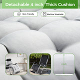 Zero Gravity Chair,VECUKTY Patio Lawn for Indoor and Outdoor Chairs ,550lbs Oversized XL 33IN Ergonomic Lounge Folding Reclining Chair,Gray
