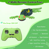 Vecukty Wall Crawler Gecko，Rechargeable & Climbs Up Walls Remote Control Toys，2.4GHz RC Reptile with Swing Head & Wagging Tail，RC Robot Toys for Boys & Girls Ages 4 & Up，Green