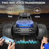 RC Car with 5G HD 1080P FPV Camera, 2.4Ghz Remote Control Car w/Walkie Talkie Function, 1:16 Scale High Speed Electric Carrier Vehicle Monster Trucks for Kids Adults,Blue
