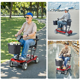 SACVON Ultra Lightweight Mobility Scooter for Seniors,43Lbs Aluminum Electric Wheelchair,Lithium Battery,Suitable for Travel