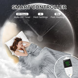 50*60“ Electric Heated Blanket Throw, Keenstone Machine Washable Fast Heated Flannel Blanket, Darkturquoise