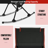 Camping Chair, VECUKTY High Back Rocking Chair 240 lbs Capacity, Compact Outdoor Portable Folding Rocker Chair for Camping Hiking Gardening Travel Beach Picnic,Black