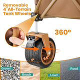 Collapsible Camping Beach Wagon, VECUKTY 350L Garden Cart, Heavy Duty Utility Fold Wagon with Big Wheel & Side Pickets for Garden, Camping, Sport, Shopping