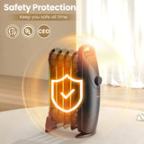 Keenstone Mini Oil Heater, 500W Quiet Oil-Filled Radiator Heater with Thermostat, Overheat Protection, 2 Heat Settings, Electric Space Heater for Indoor Use