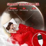 62*84“ Electric Heated Blanket Twin Keenstone Machine Washable Fast Heated Flannel Blanket Twin Size, Blue