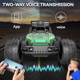 RC Car with 5G HD 1080P FPV Camera, 2.4Ghz Remote Control Car w/Walkie Talkie Function, 1:16 Scale High Speed Electric Carrier Vehicle Monster Trucks for Kids Adults,Green
