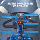 SACVON 4 Wheel Mobility Scooter with Cup Holder,Foldable Mobility Scooter for Adults Electric Scooter with Longest Range,Heavy-Duty