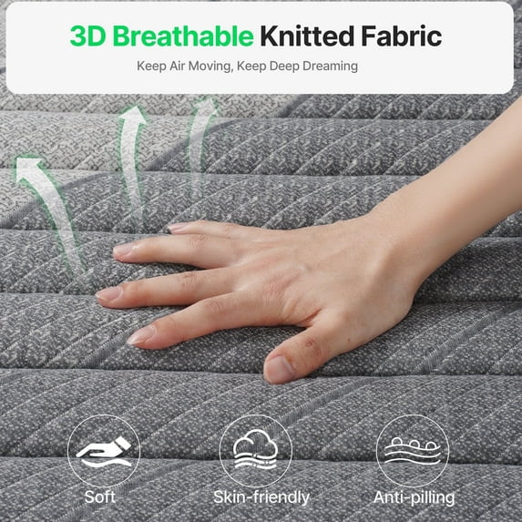 BEHOST 14 inch King Size Mattress in a Box with CertiPUR-US Memory Foam, Fire-Retardant & Reinforced Edge Support