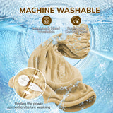 Electric Heated Blanket Throw w/ Hand Warmer, Keenstone Machine Washable Fast Heated Flannel Blanket Twin Size, Blue