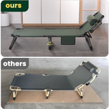 500lbs Load,4-Position Adjustable Folding Camping Bed Chair - With Pillow & Pillow Pad for Adults, Home Office Nap, Travel, Camping.