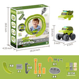 Electric Racing Tracks for Boys and Kids, Race Car Track Sets Gift Toys for Children Over 5+,Green