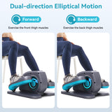 TCISA Under Desk Elliptical Machine,Electric Ellipse Leg Exerciser for Seniors,Remote Control & 10 Adjustable Speeds,Manual & AUTO Mode,Black
