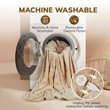 62*84“ Electric Heated Blanket Twin Keenstone Machine Washable Fast Heated Flannel Blanket Twin Size, Blue