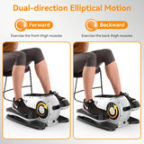 TCISA Under Desk Elliptical Machine,Electric Portable Pedal Exerciser for Seniors,Home and Office Workout,Remote Control & 12 Adjustable Speeds,Black