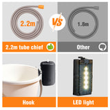 Portable Outdoor Shower, VECUKTY Removable Rechargeable Battery 4500 mAh with LED Light, Battery Powered Shower Pump for Hiking, Camping, Travel, Beach, Pets, Plants
