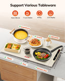 Electric Warming Tray, Portable Food Warmer, Defrosting Tray, Adjustable Temperature, Fast Heating Foldable Hot Plate for Buffet, Party, Family Gatherings, Holiday, Everyday Use