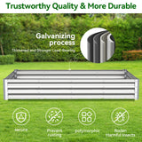 VECUKTY 15x3x1 ft Raised Garden Beds Outdoor, 6×3×1 ft (2 Pack) Planter Raised Bed for Gardening, Vegetables, Flowers ,Large Metal Garden Box
