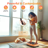 TCISA Vibration Plate Exercise Machine,Whole Body Fitness Workout Equipment,Vibration Plate for Lymphatic Drainage,Remote Control and Resistance Bands,Orange