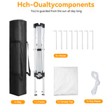 Vecukty 8ft x 8ft Top/10ft x 10ft Base Pop up Canopy Tent With Four Storage Bags For Garden,Beach Instant Tent Carry Bag,White