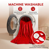 50*60“ Electric Heated Blanket Throw, Keenstone Machine Washable Fast Heated Flannel Blanket, Darkturquoise