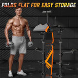TCISA Weight Bench, Bench Press Set with Leg Extension, 6 in 1 Olympic Adjustable Weight Bench for Home Gym, Multi-Function Strength Training Bench Press Exercise Equipment