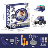 Electric Racing Tracks for Boys and Kids, Race Car Track Sets Gift Toys for Children Over 5+,Blue