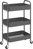 3 Tier Mesh Utility Cart，black