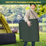 VECUKTY Foldable Camp Cot 500lb Capacity, 4-Position Reclining Lounge Chair with Pillow, Steel Frame & Oxford Fabric for Camping, Travel, Outdoor