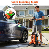 Keenstone Electric 4000 PSI Pressure Washer,Max 2.8 GPM Power Washer with 35FT Cord,20FT Hose,Adjustable Nozzle 0-120°,Foam Cannon for Patios Cars Fences Driveways