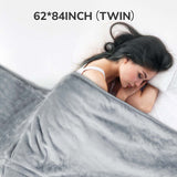 62*84“ Electric Heated Blanket Twin Keenstone Machine Washable Fast Heated Flannel Blanket Twin Size, Blue