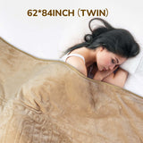 62*84“ Electric Heated Blanket Twin Keenstone Machine Washable Fast Heated Flannel Blanket Twin Size, Blue