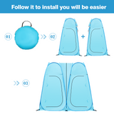 Pop Up Tent 83inches x 48inches x 48inches, Upgrade Privacy Tent, Porta-Potty Tent,Blue