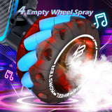 RC Stunt Snake Monster, Keenstone Giant Wheel Remote Control Toy Truck Car with High-Speed Climbing and Colorful Gradient Lights with Music,Blue