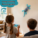 Vecukty Wall Crawler Gecko，Rechargeable & Climbs Up Walls Remote Control Toys，2.4GHz RC Reptile with Swing Head & Wagging Tail，RC Robot Toys for Boys & Girls Ages 4 & Up，Blue