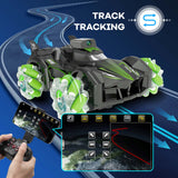 RC Stunt Car with 5G HD 1080P FPV Camera, 2.4Ghz Remote Control Car,Electric Carrier Vehicle Monster Trucks for Kids Adults,Green