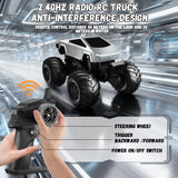 Vecukty RC Monster Truck，4WD Waterproof Amphibious Remote Control Car,2.4GHz All Terrain Off-Road Pickup Truck ,Christmas Birthday Gift Toys for Boys/Girls Kids 4-12