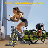 Exercise Bike, TCISA Indoor Stationary Bike for Home with Free Ultra-Cushy Bike Seat, Silent Belt Drive, Heavy Flywheel and for Home Gym Cardio Workout Training