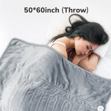 50*60“ Electric Heated Blanket Throw, Keenstone Machine Washable Fast Heated Flannel Blanket, Darkturquoise