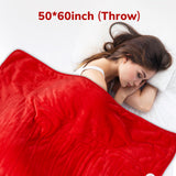 50*60“ Electric Heated Blanket Throw, Keenstone Machine Washable Fast Heated Flannel Blanket, Darkturquoise